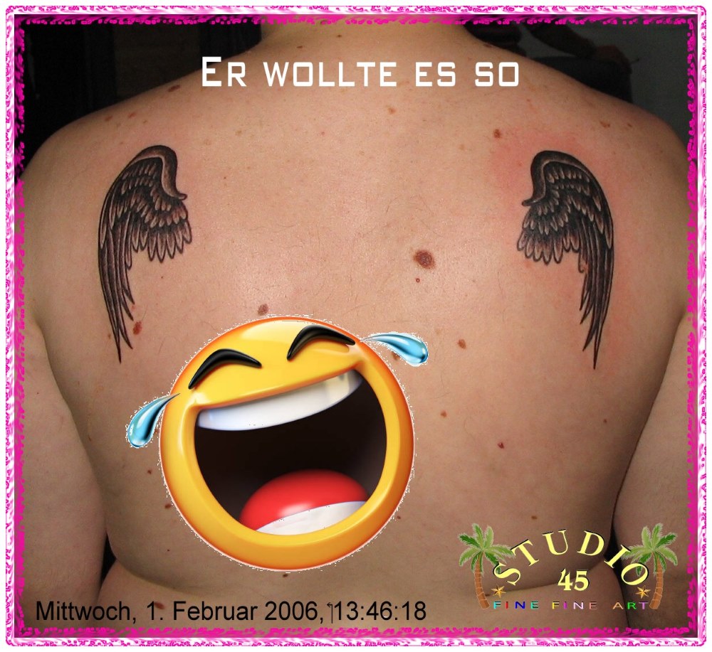Engelsflügel Lucas Rücken Tattoo Recklinghausen STUDIO 45